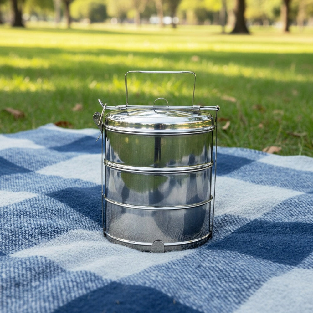 3 pakopų "pietų" dėžutė maistui nešti 3x1L