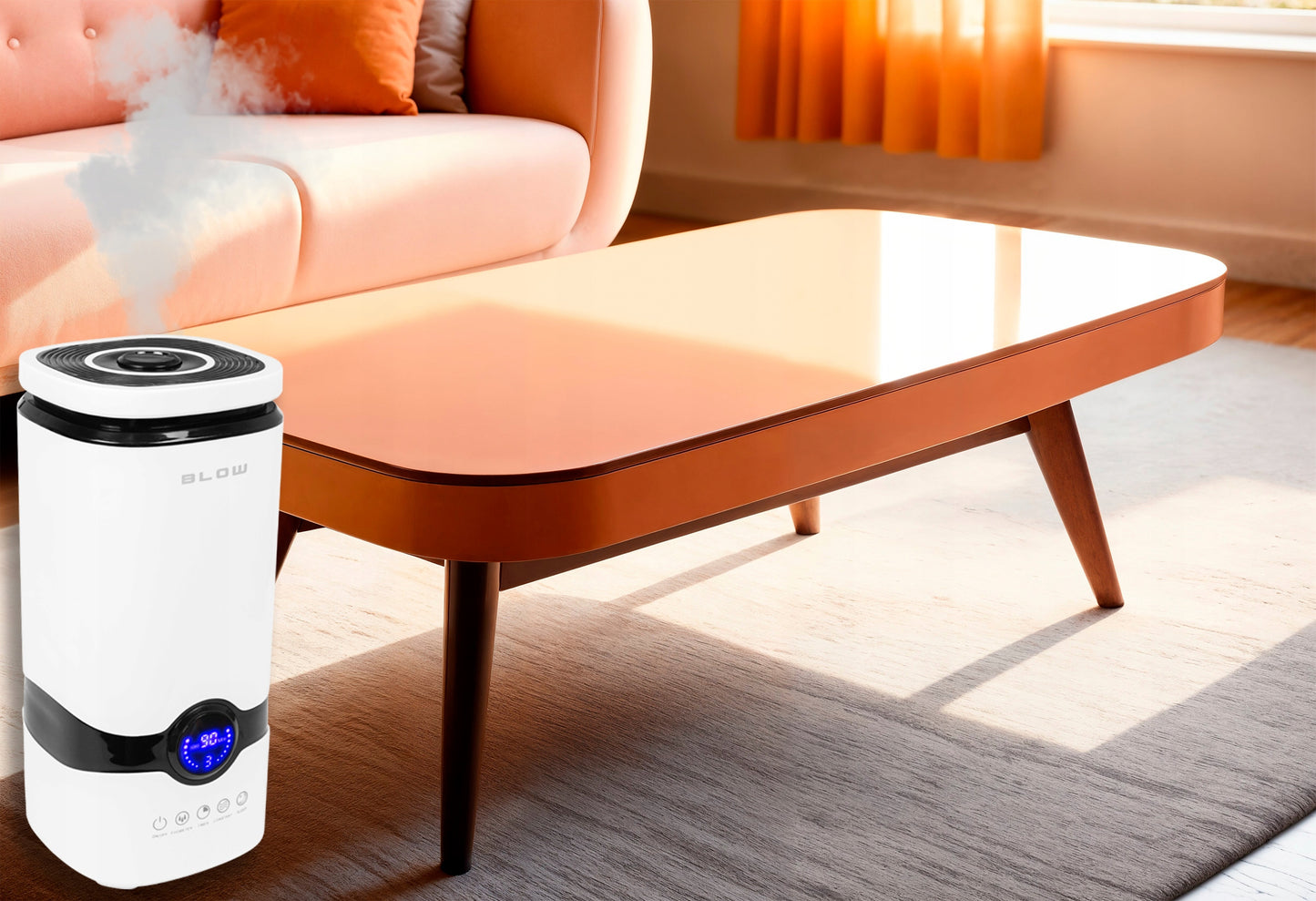 Oro drėkintuvas-difuzorius, 4L, su higrometru, laikmačiu, termometru ir pulteliu