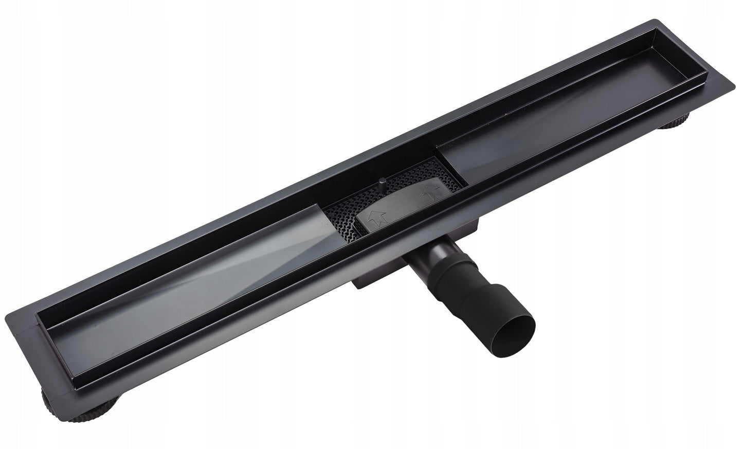 Linijinis nutekimas NEOX 80 cm matinė juoda REA