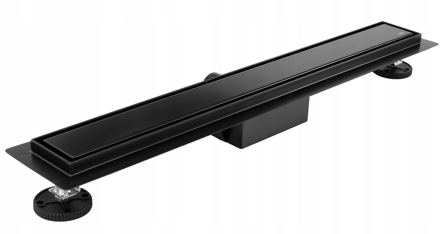 Linijinis nutekimas NEOX 80 cm matinė juoda REA