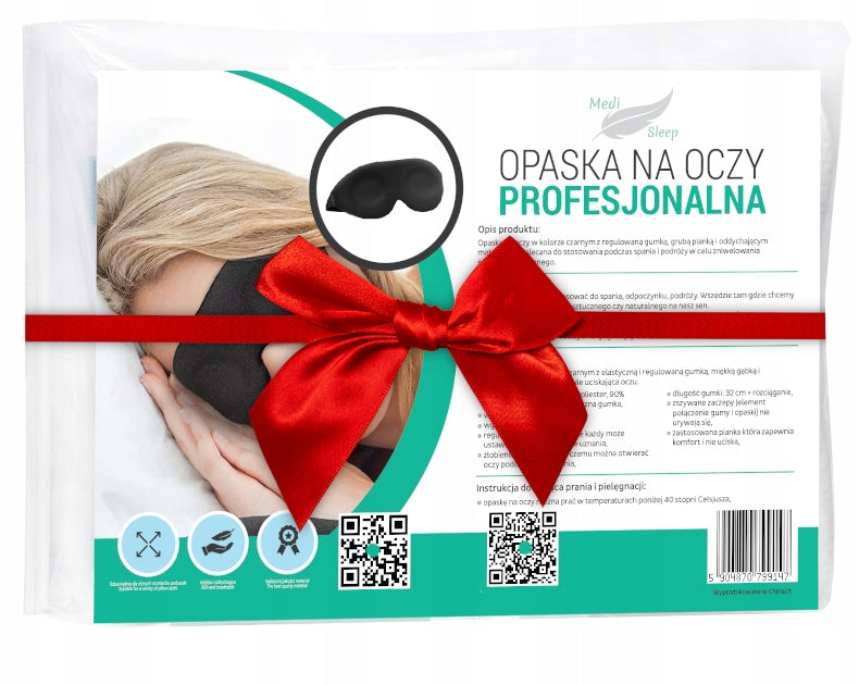 3D miego kaukė, užtemdanti 99% šviesos, reguliuojama