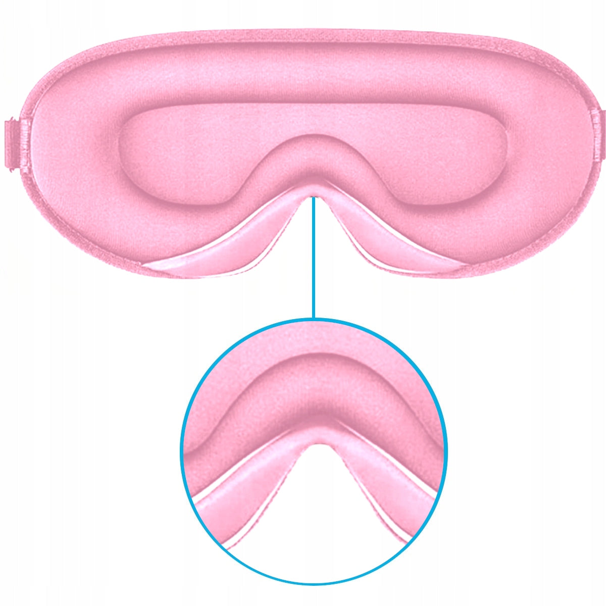 3D miego kaukė, tamsinanti, reguliuojama, aukščiausios kokybės