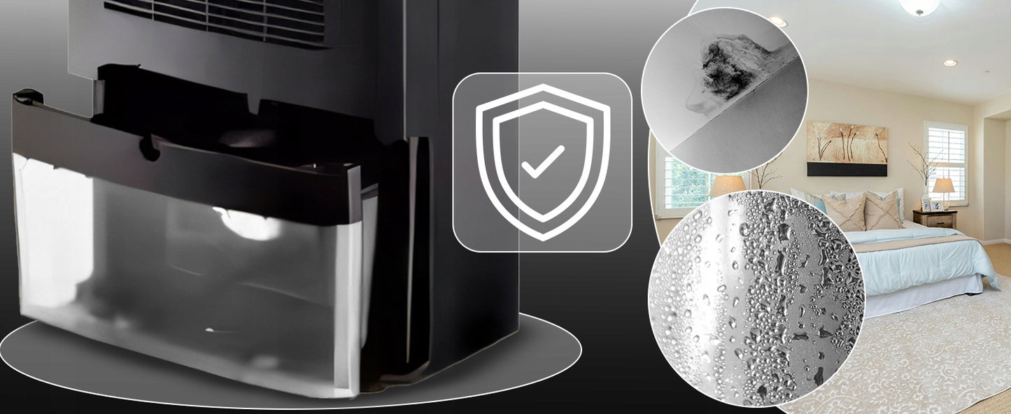 Oro sausintuvas 2200ml Tylus, Efektyvus Drėgmės Sugerėjas Laikmatis LCD LED