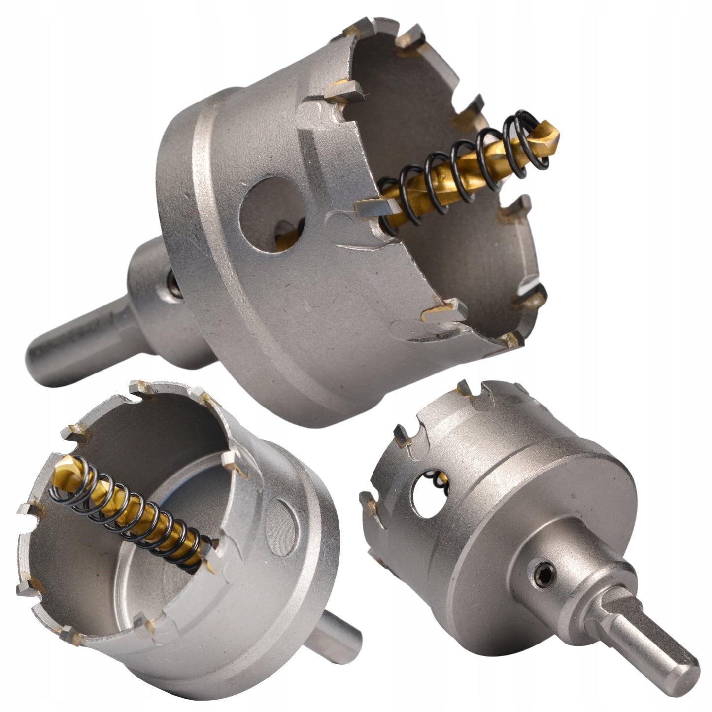 Karbidinės skylamušės / karūnos grąžtai metalui 22-65 mm 6 vnt. BLACK