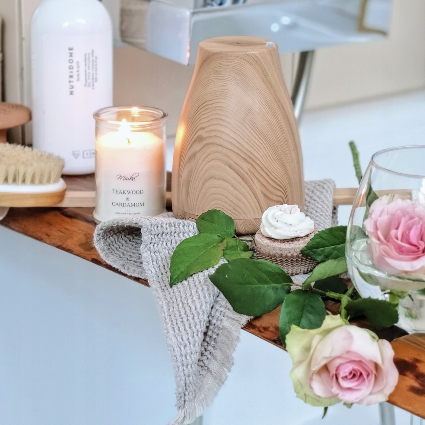 Oro drėkintuvas, difuzorius (šviečiantis) - Medžio apdaila