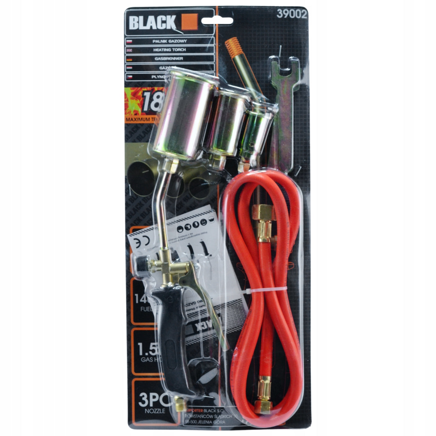 Dujinis stogdengių degiklis dangai kaitinti 25 35 50m BLACK