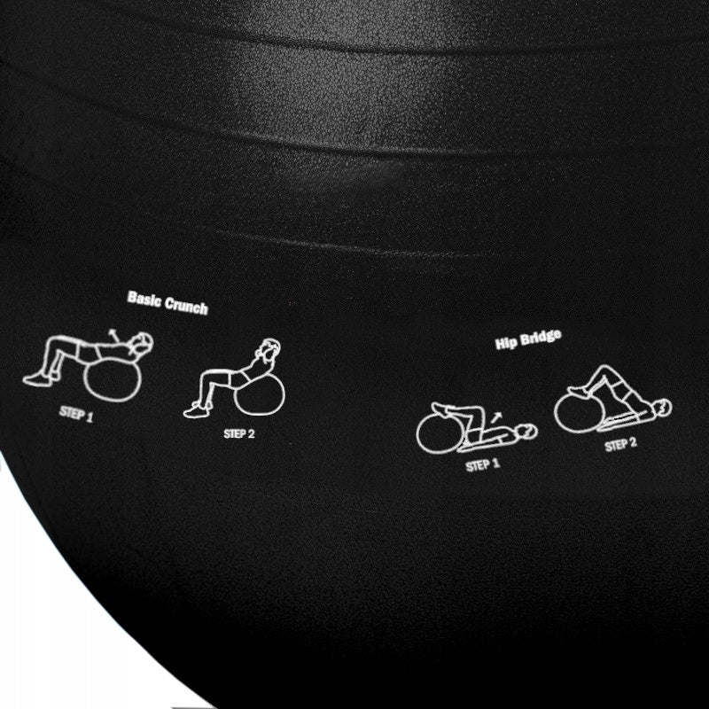 Reabilitacinis gimnastikos kamuolys pratimams, treniruotėms, fitnesui su pompa, 65cm