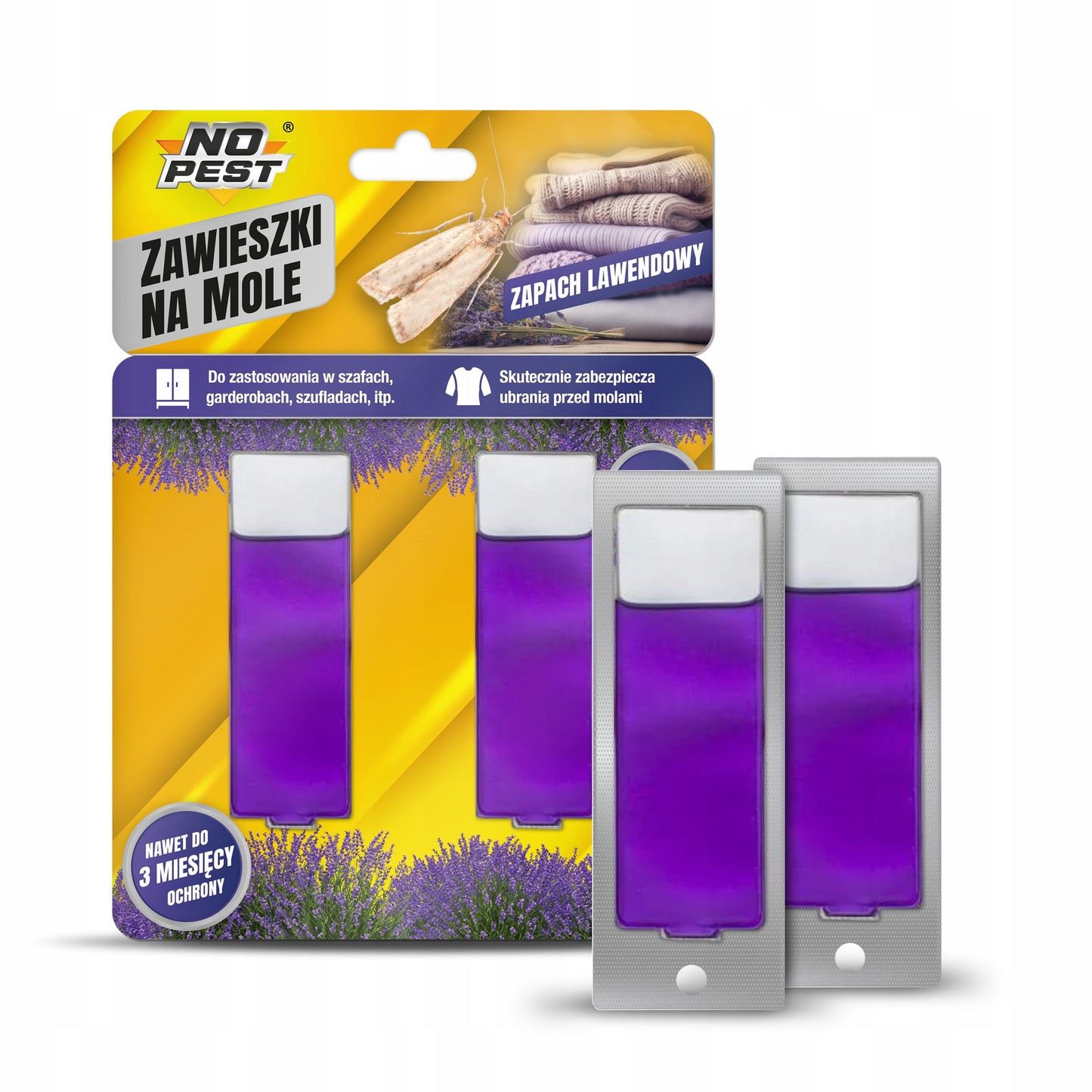 Skystis Drabužių Kandims Pakabukas Levandų NO PEST (10 vnt)