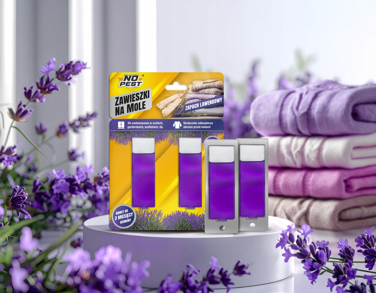 Skystis Drabužių Kandims Pakabukas Levandų NO PEST (10 vnt)