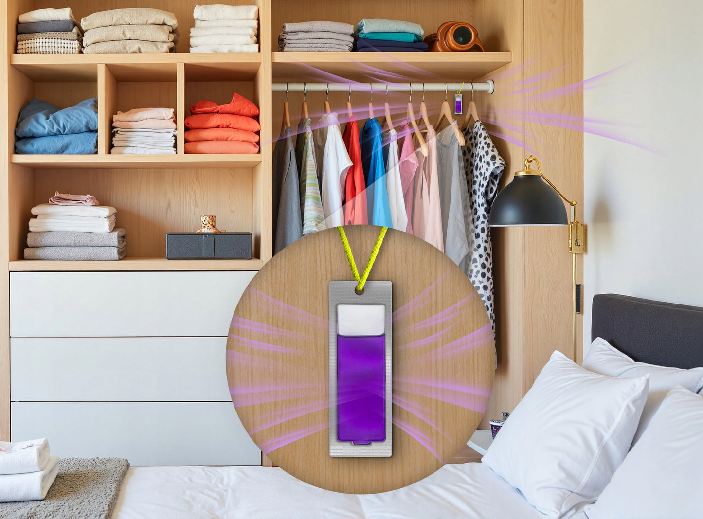 Skystis Drabužių Kandims Pakabukas Levandų NO PEST (10 vnt)