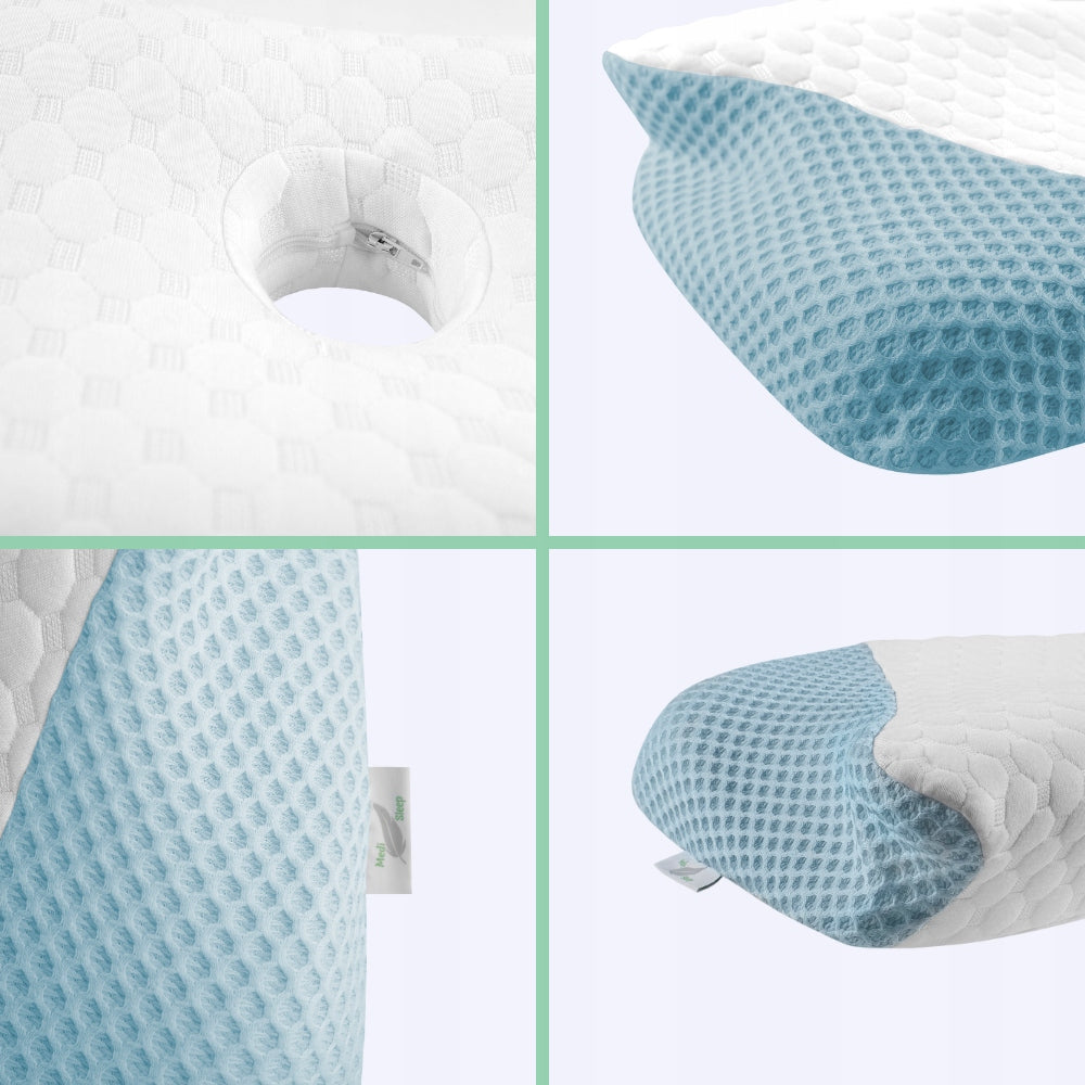 Didelė profiliuota ortopedinė pagalvė miegojimui ant šono, memory