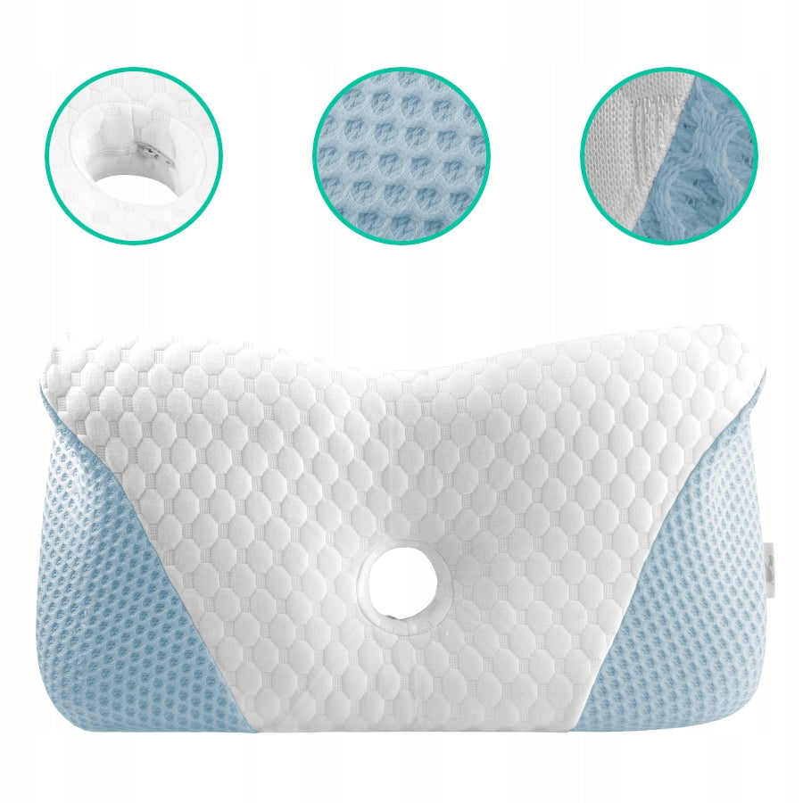 Didelė profiliuota ortopedinė pagalvė miegojimui ant šono, memory