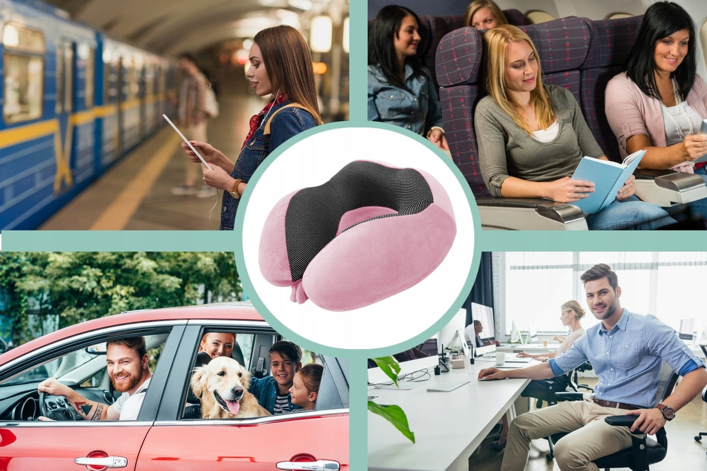 Kelioninė pagalvėlė kaklui, automobilio atrama, memory MEDI