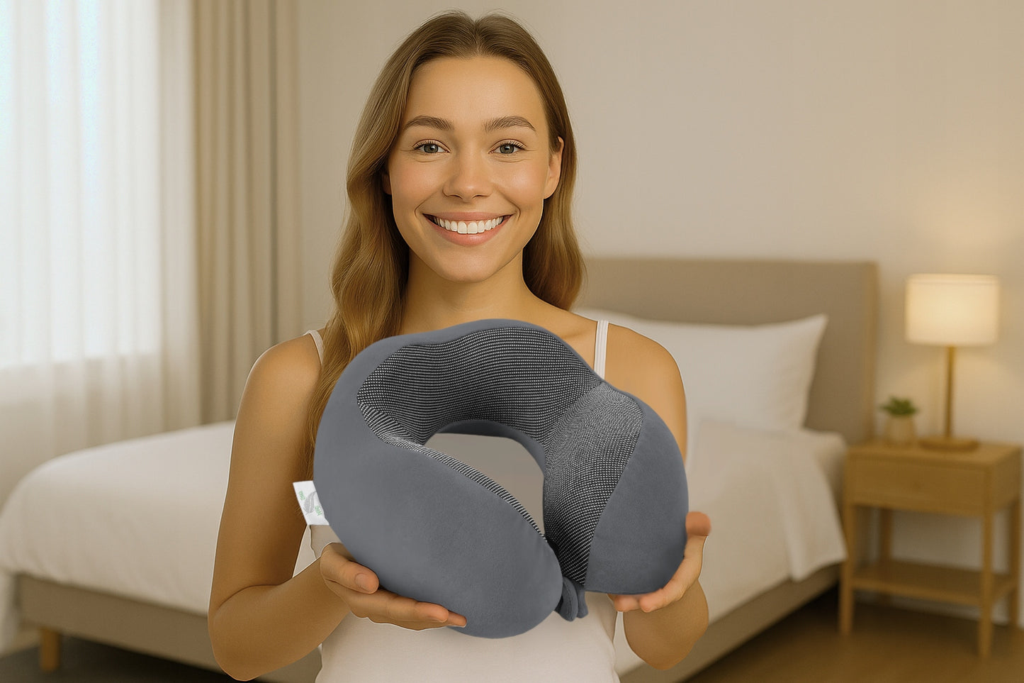 Kelioninė pagalvėlė kaklui, automobilio atrama, memory MEDI