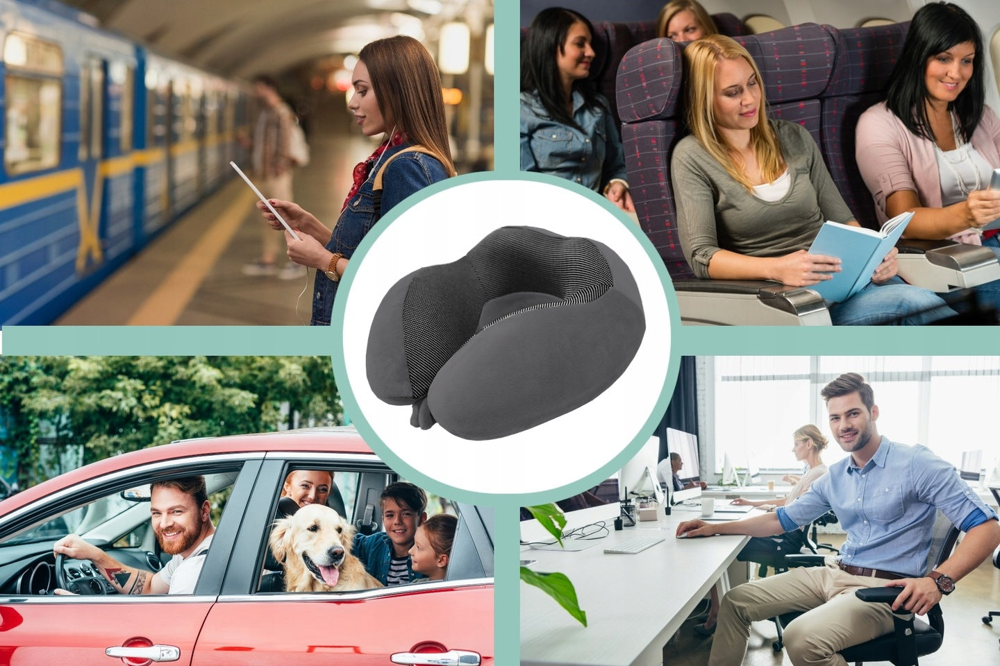 Kelioninė pagalvėlė kaklui, automobilio atrama, memory MEDI