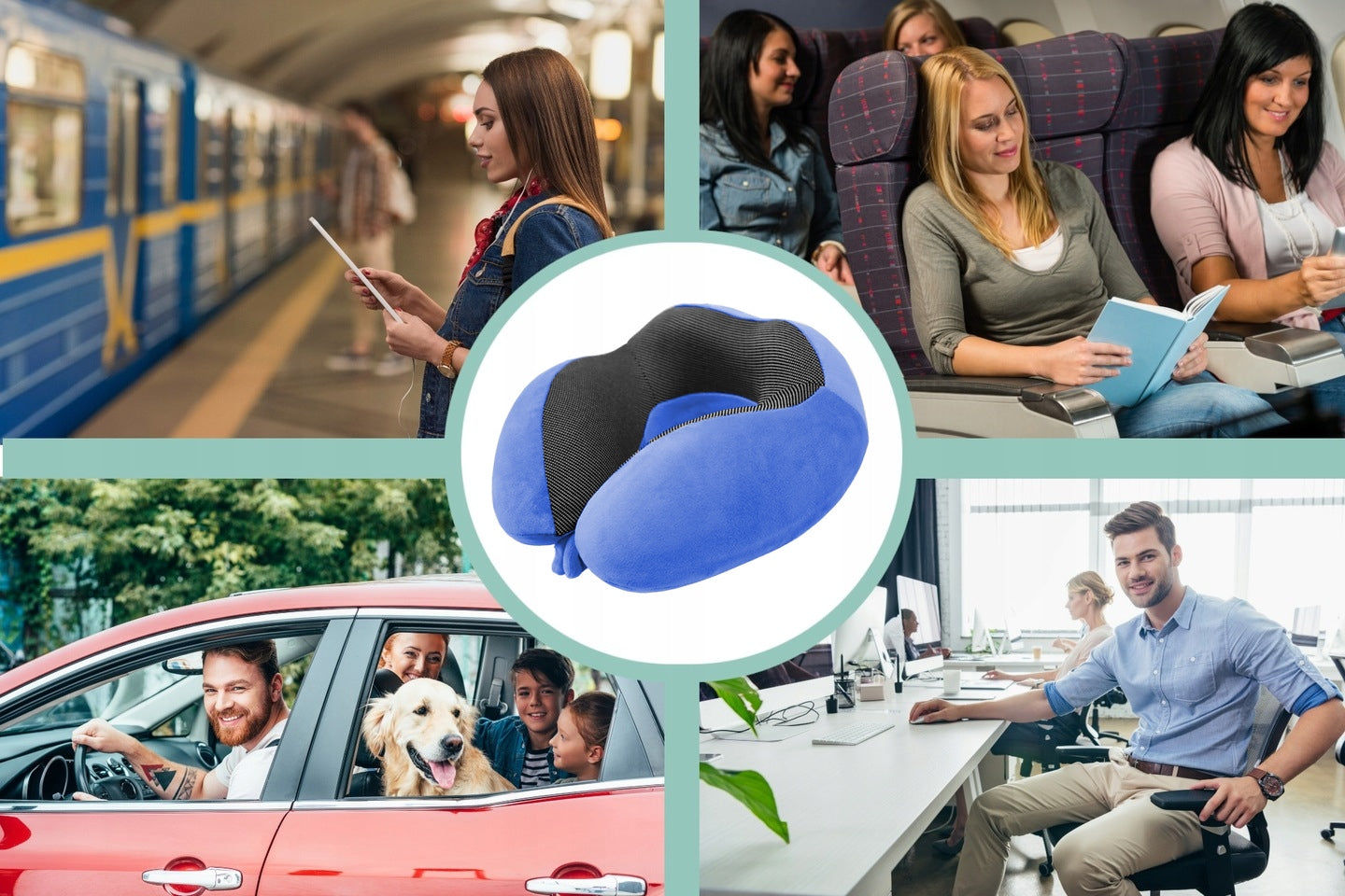 Kelioninė pagalvėlė kaklui, automobilio atrama, memory MEDI