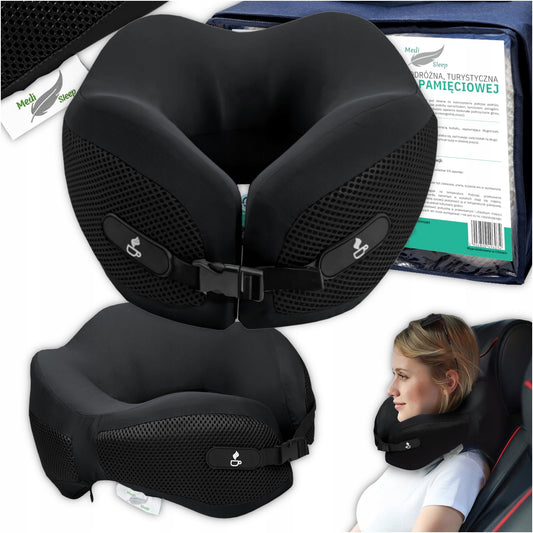 Kelioninė pagalvėlė "ragelis" kaklui į automobilį, lėktuvą MEDI SLE