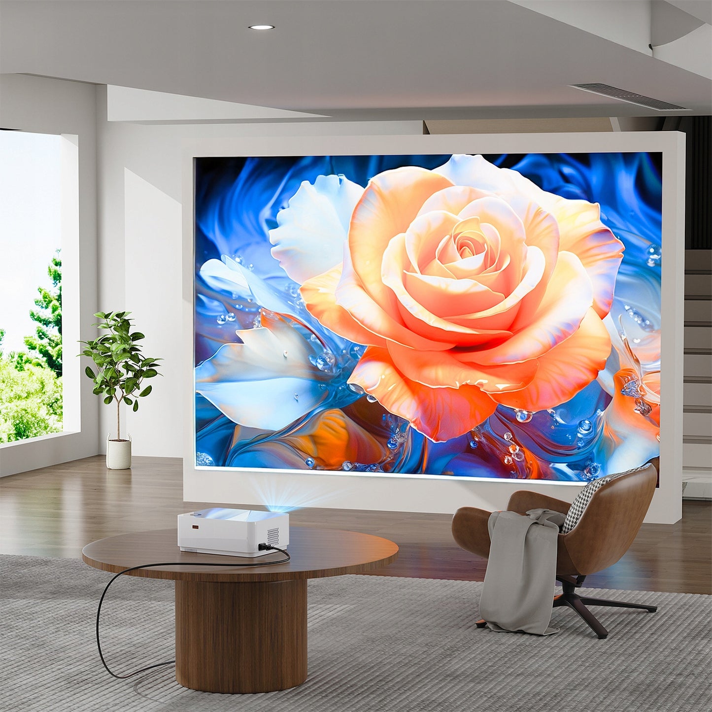 Projektorius Smart TV Wi-Fi Full HD 4K 9000 lm LCD LED Bluetooth Android