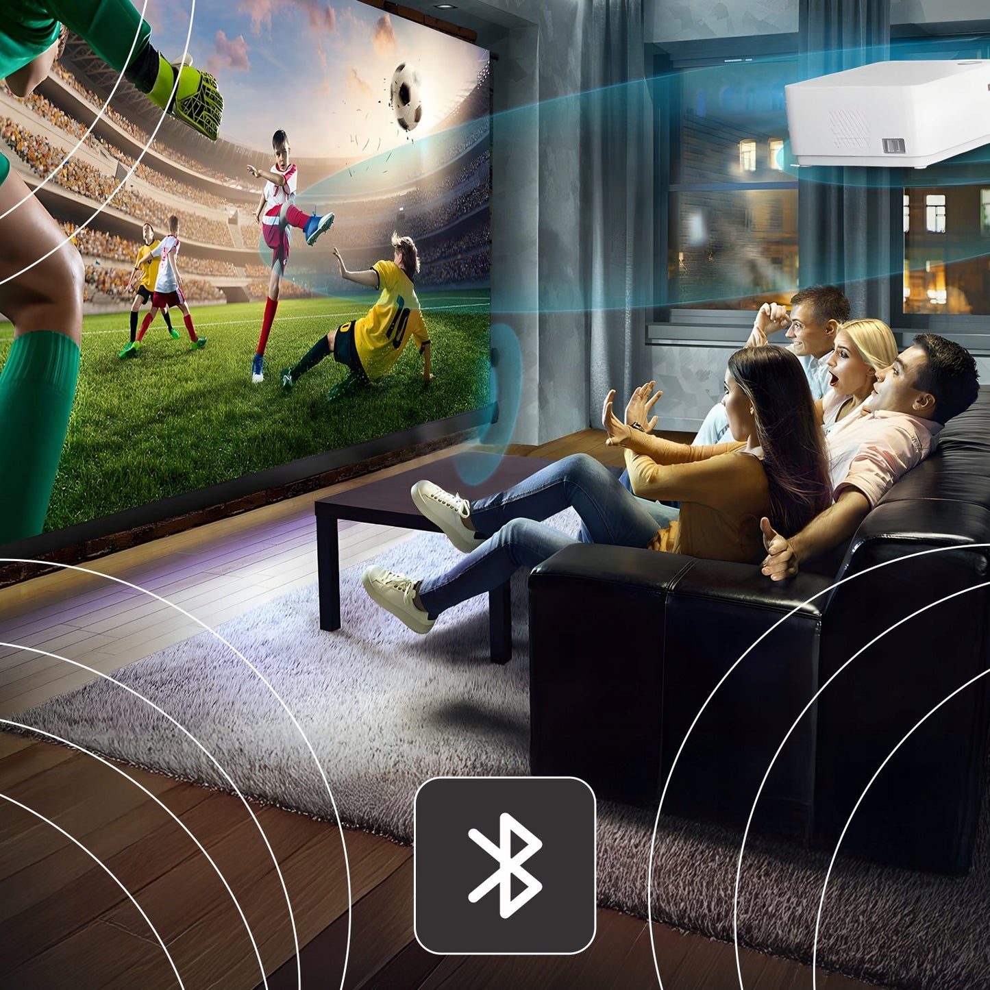 Projektorius Smart TV Wi-Fi Full HD 4K 9000 lm LCD LED Bluetooth Android