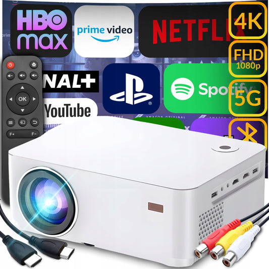 Projektorius Smart TV Wi-Fi Full HD 4K 9000 lm LCD LED Bluetooth Android