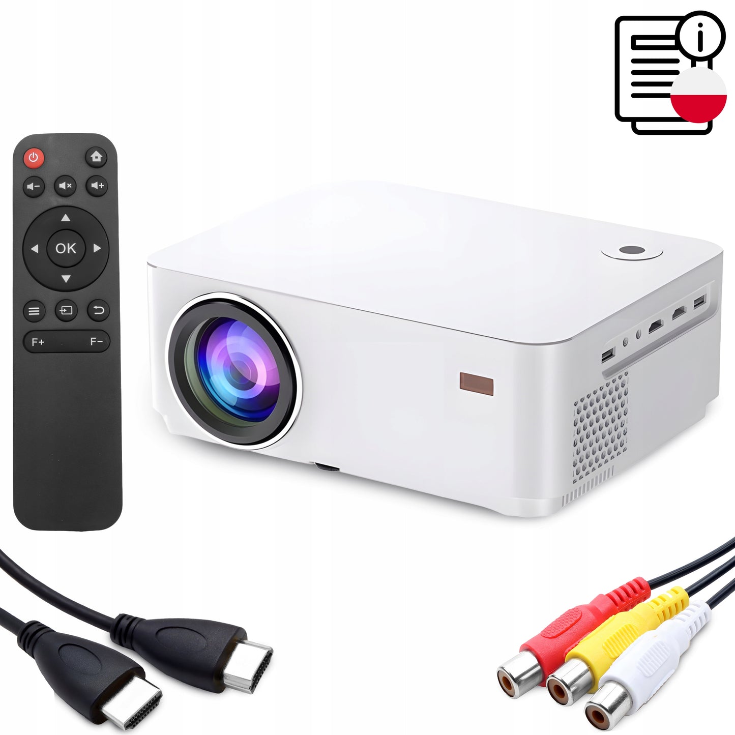 PROJEKTORIUS SMART TV WIFI FULL HD 4K 900lm LCD LED BLUETOOTH ANDROID
