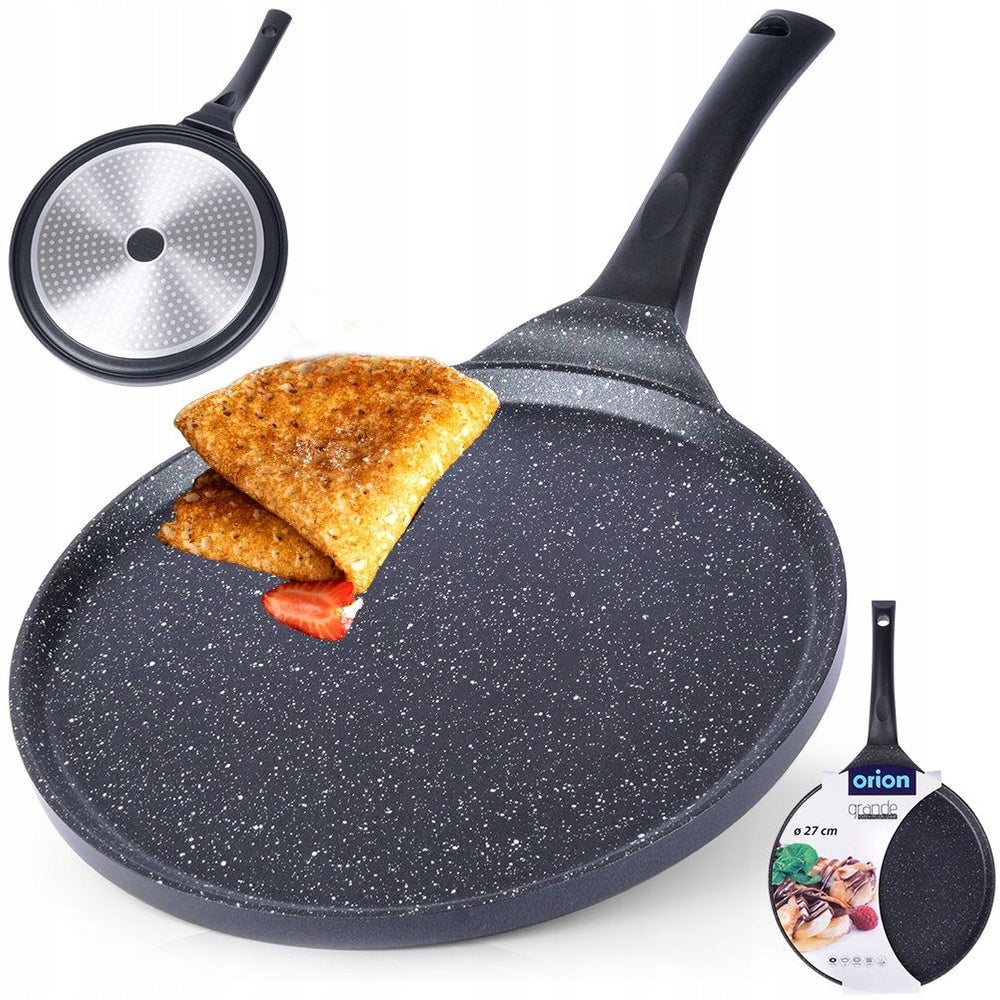 Granitinė keptuvė blynams ir plackams kepti, žema, ORION GRANDE 27 cm