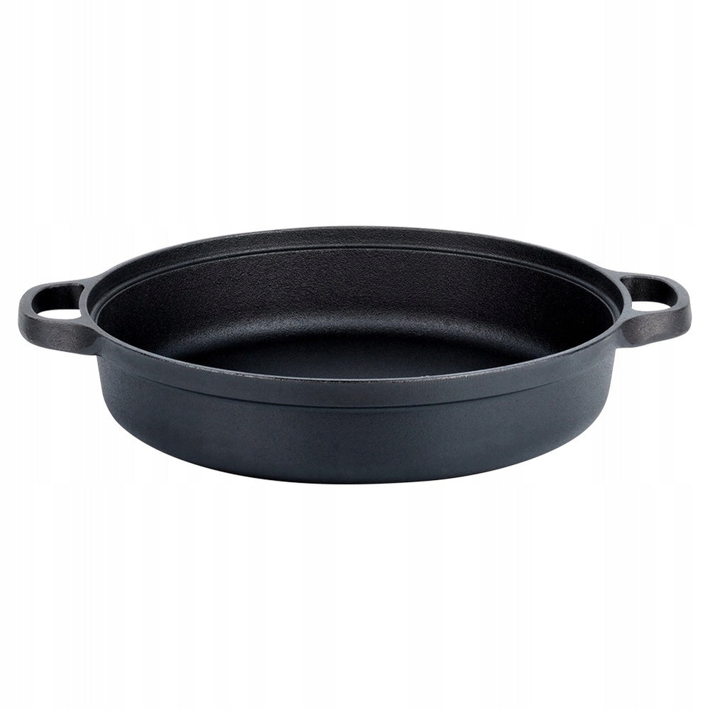 Tradicinė ketaus keptuvė be dangos kepimui, troškinimui, griliui 30 cm