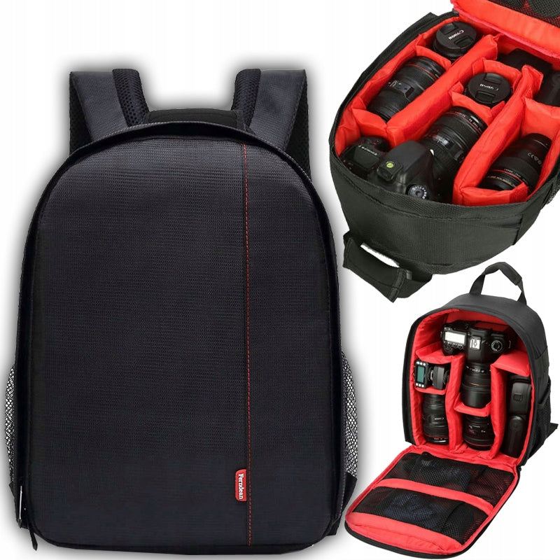 Fotografinė kuprinė-tašė fotoaparatui Canon Nikon, vaizdo kamerai, planšetiniam kompiuteriui GoPro