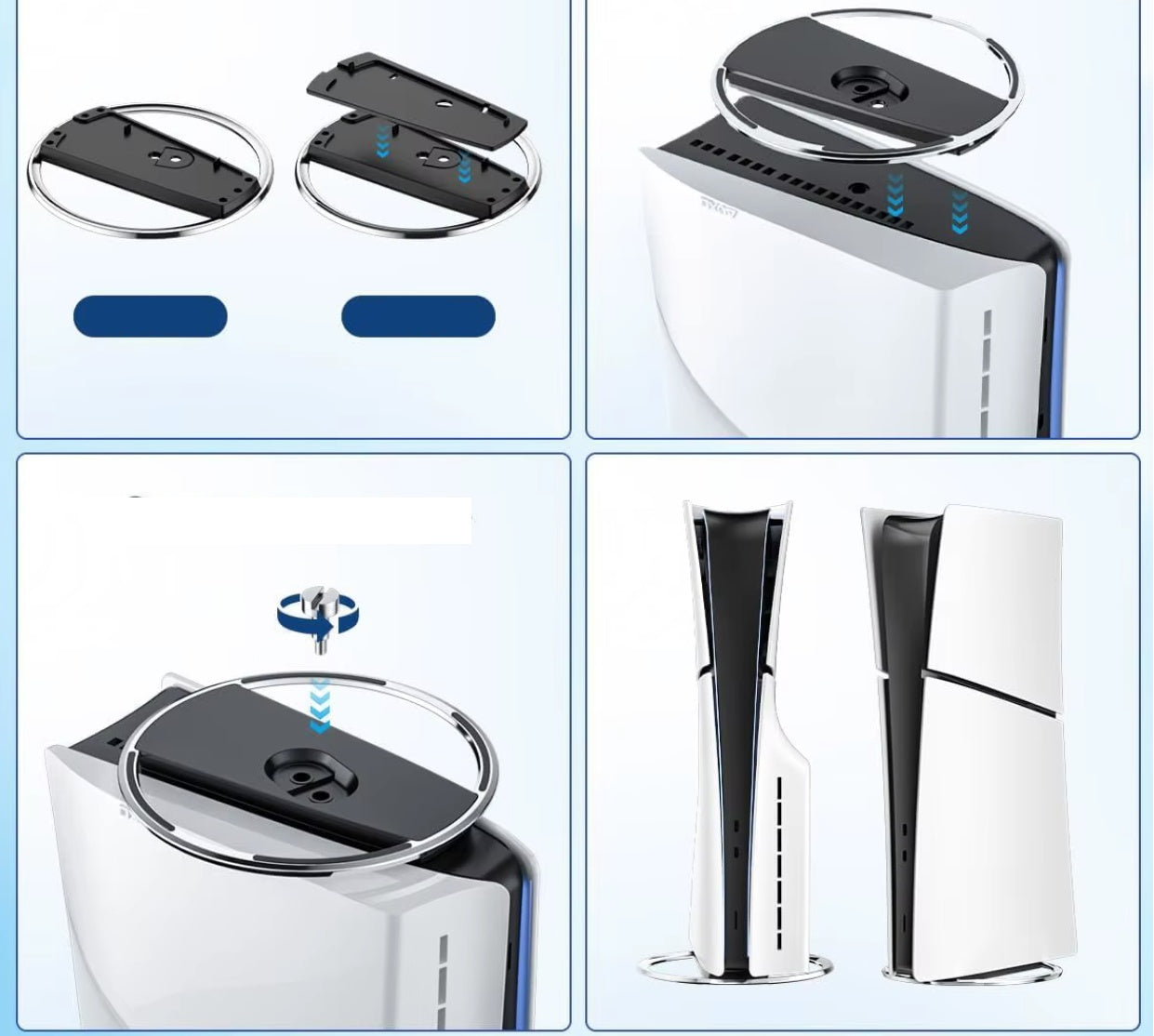 Vertikalus stovas su laikikliu PlayStation 5 PS5 FAT / Slim / Pro