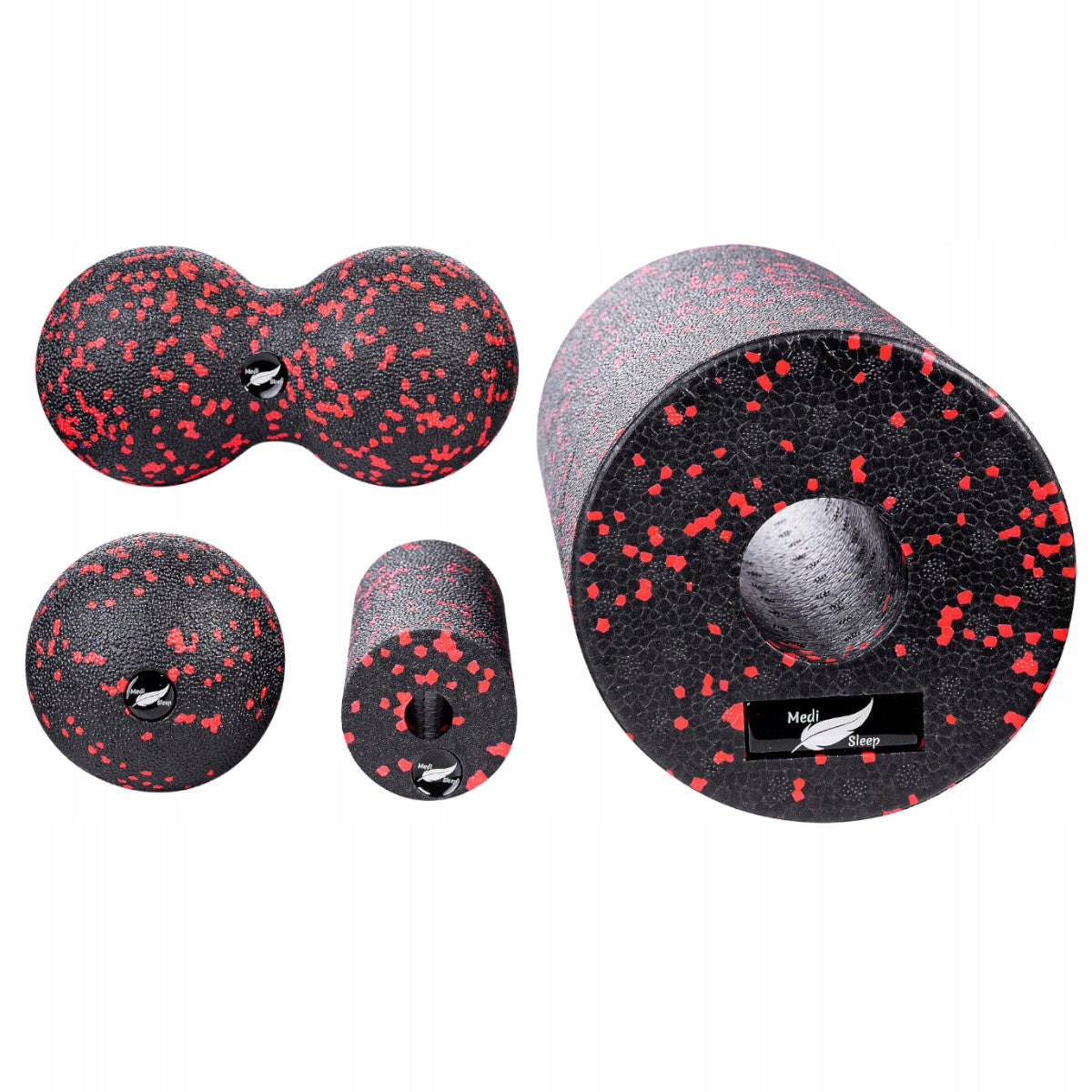 EPP putplasčio volelio, kamuoliuko ir duobalo masažo rinkinys, 4 vnt.