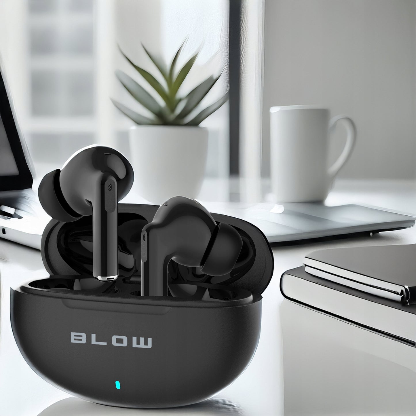 Belaidės In-ear Bluetooth ausinės su mikrofonu, žaidimų, Powerbank