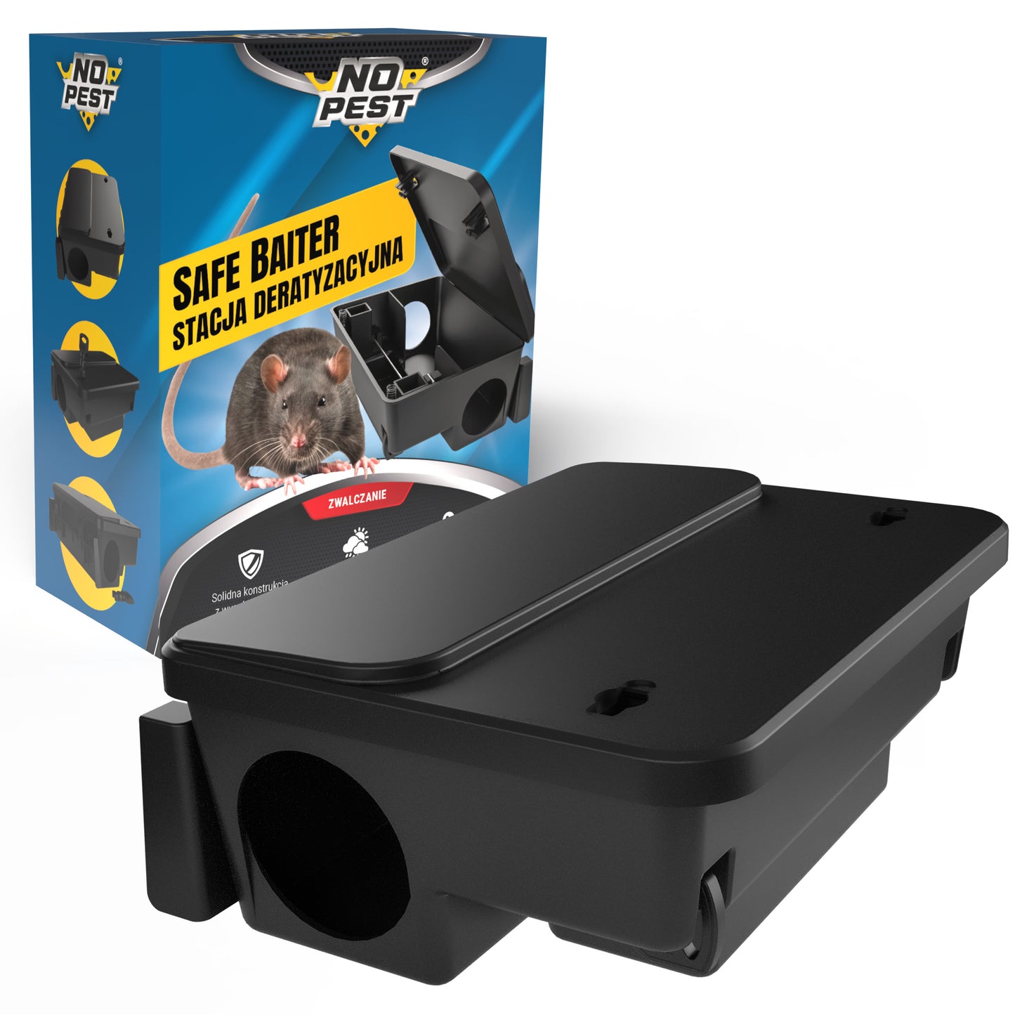 Deratizacijos stotelė
Lesyklėlė nuodams nuo pelių ir žiurkių NO PEST + raktelis