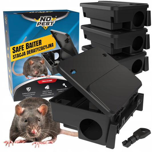 Deratizacijos stotelė
Lesyklėlė nuodams nuo pelių ir žiurkių NO PEST + raktelis