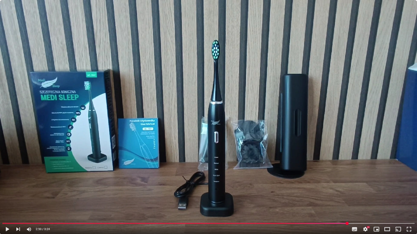 Sonic dantų šepetėlis + dėklas + laikiklis + 37 tūkst. vibracijų MEDI SLEEP