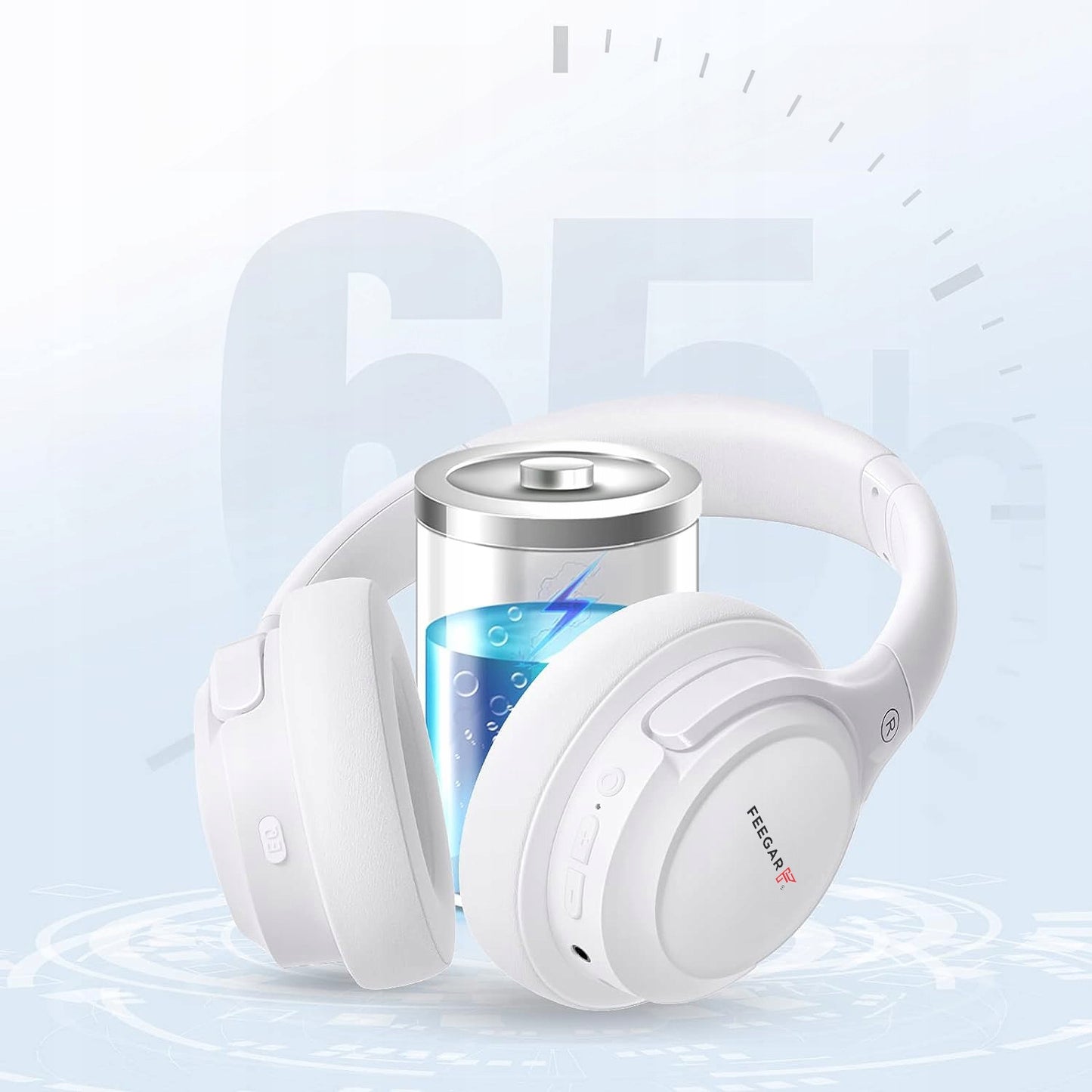 Belaidės ausinės FEEGAR ant ausies 65H Bluetooth 5.3 Mikrofonas 6xEQ