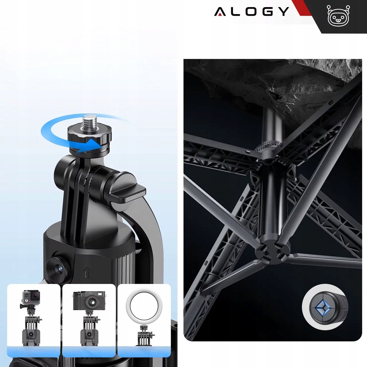 Gimbalinis trikojis stovas su veido sekimo funkcija įrašymui, TrackPod, telefonui