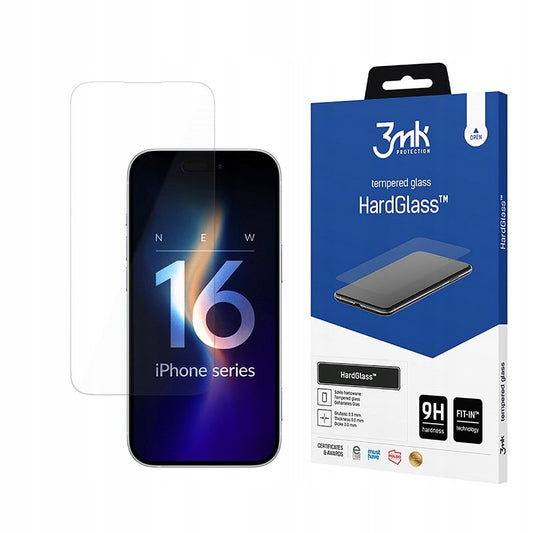 Grūdintas Stiklas 3MK Apple iPhone 16 Pro / 17 / 17 Pro HardGlass 9H