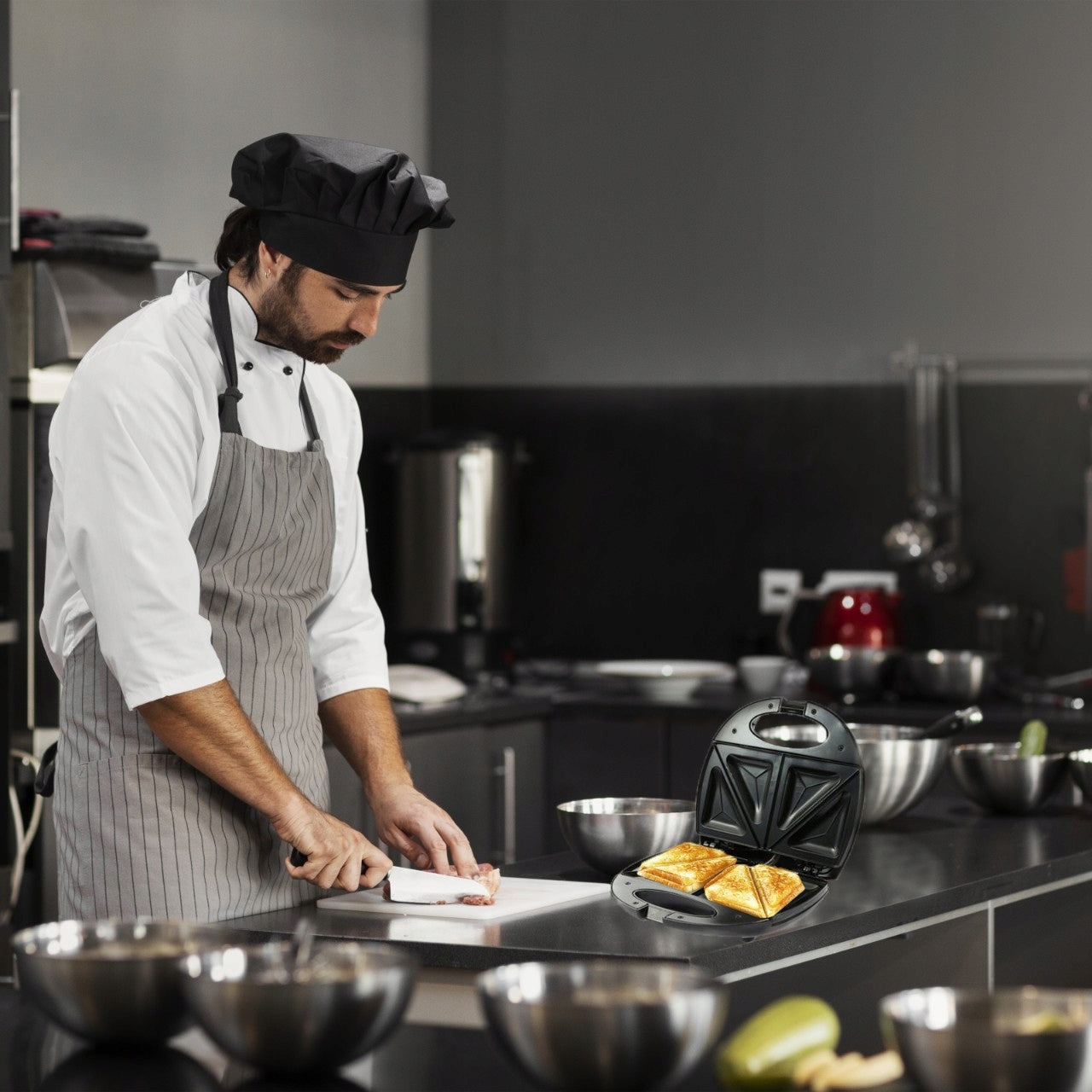 Galingas sumuštinių skrudintuvas/keptuvė