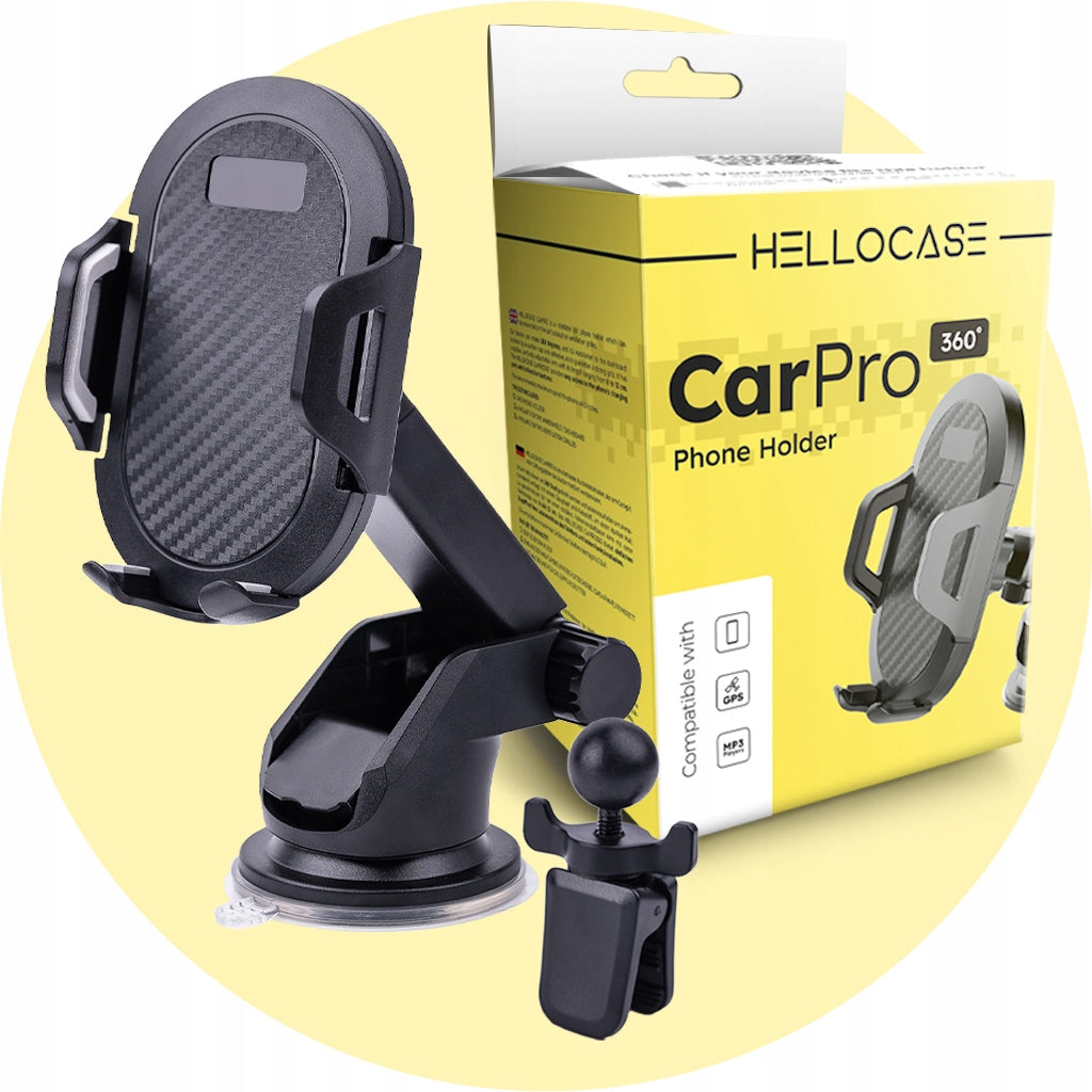 STIPRUS AUTOMOBILINIS TELEFONO LAIKIKLIS ANT STIKLO, PRIETAISŲ SKYDELIO, VENTILIACIJOS GĖLELIŲ + 3IN1 USB LAIDAS