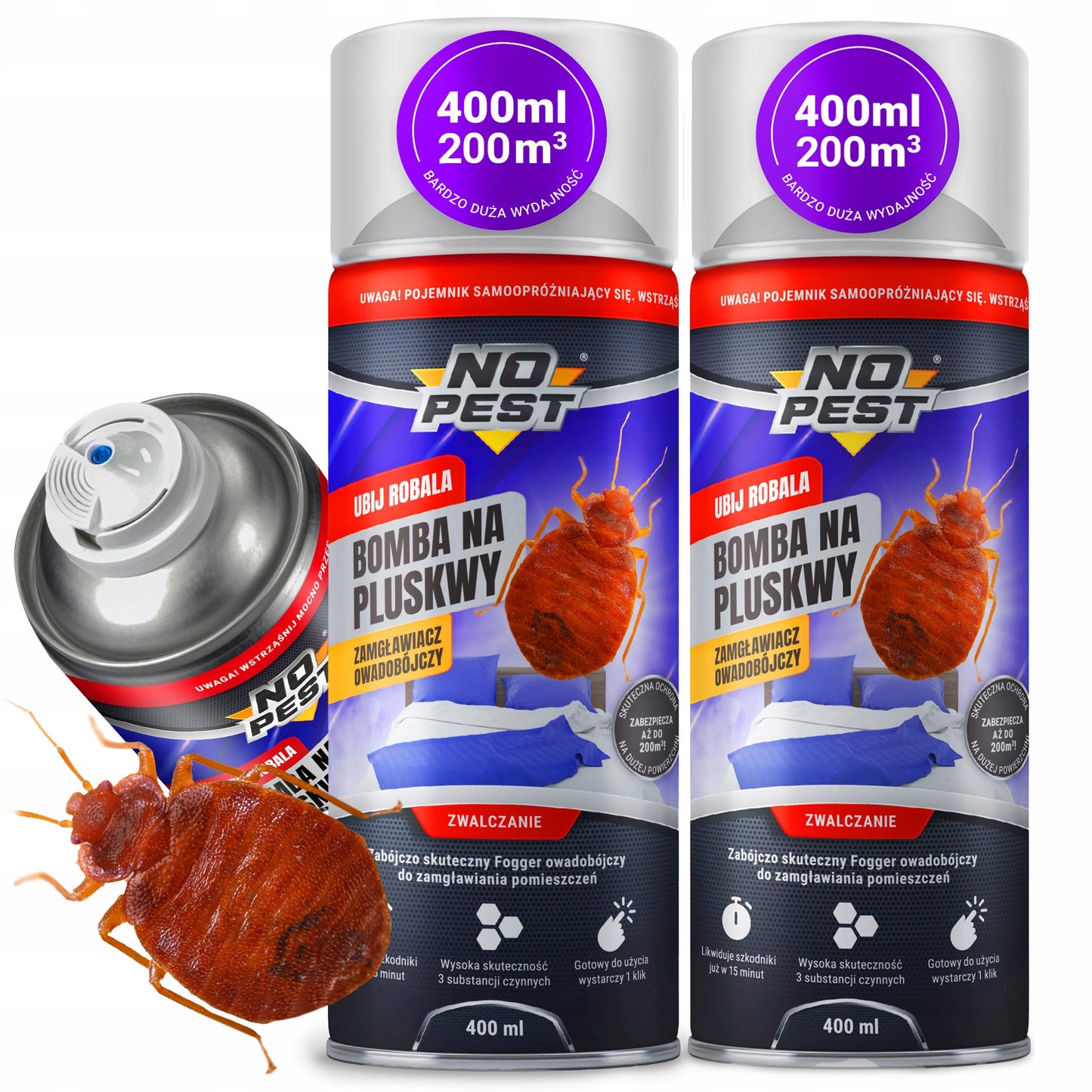 ULTRABAI STIPRUS AEROSOLINIS FOGGERIS NUO BLAKIŲ IR TARAKONŲ, 400ML, 2 VNT.