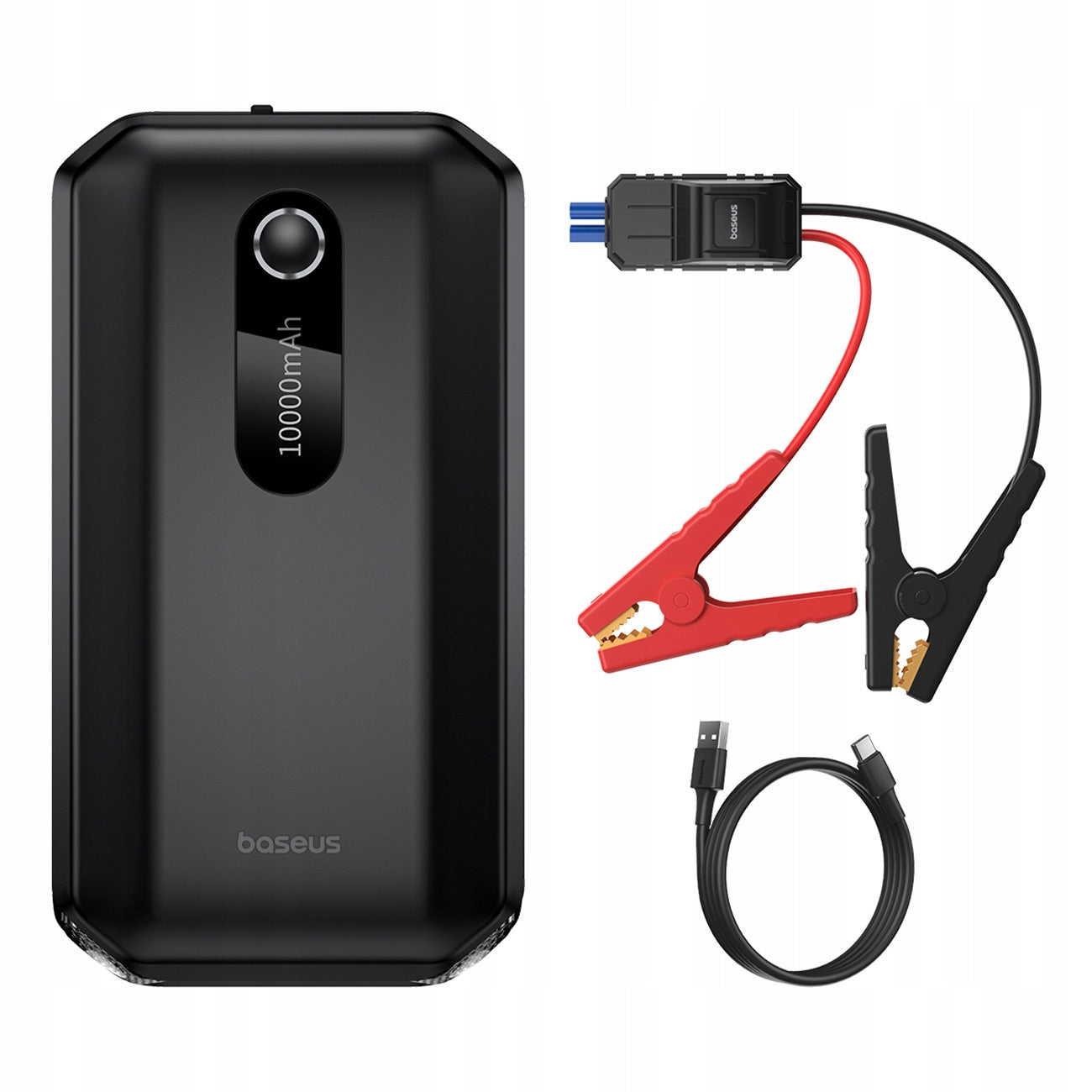 BUSTER Užvedimo įrenginys Jumper Starteris Powerbank Boosteris Klemos Žibintuvėlis