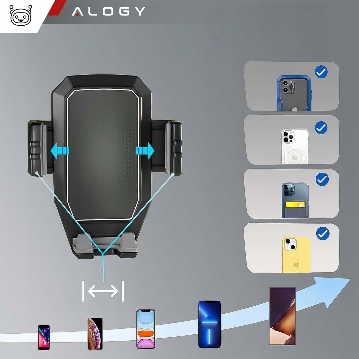 Telefono laikiklis automobiliui / sunkvežimiui / ekskavatoriui / autobusui / sunkvežimiui - Alogy