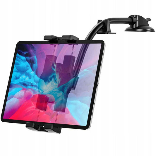 Tvirtas automobilinis laikiklis telefonui ir planšetiniam kompiuteriui, montuojamas ant prietaisų skydelio arba priekinio stiklo