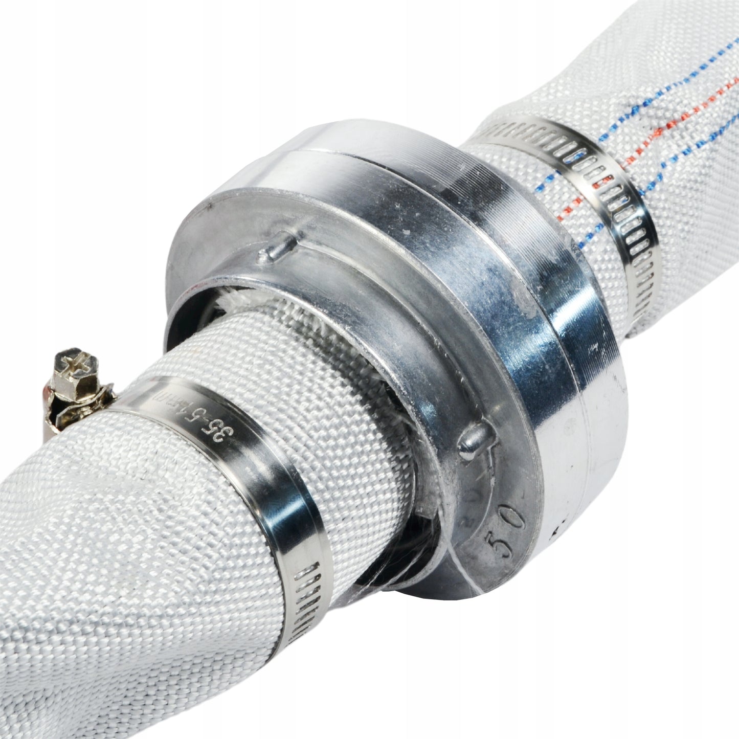 Gaisrinė tekstilinė žarna nuotekoms, 2 coliai, 20 m su greito sujungimo jungtimis pompai