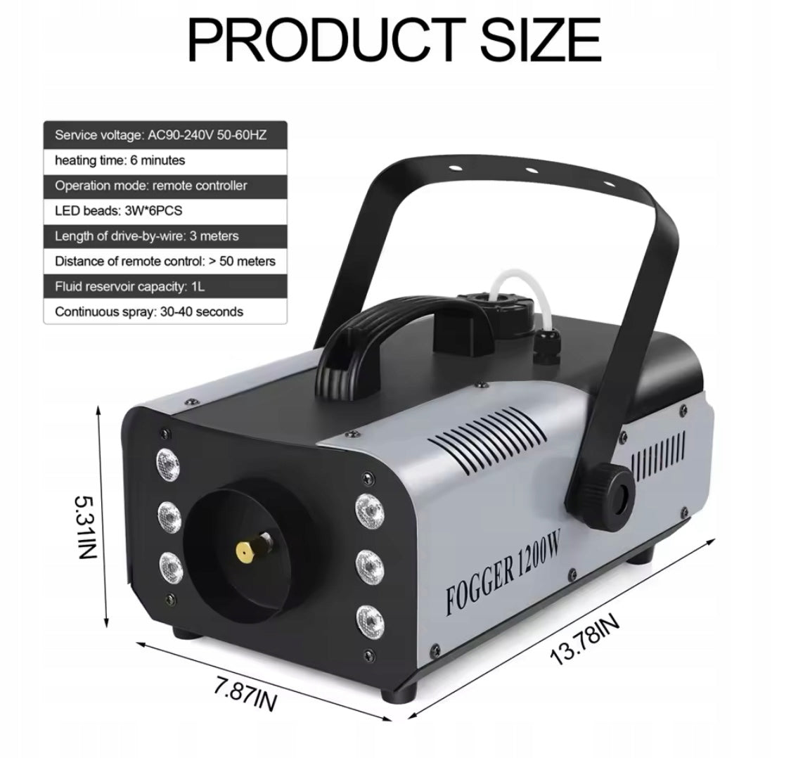 LED Dūmų generatorius PAROWNICA FOGGER 1200W