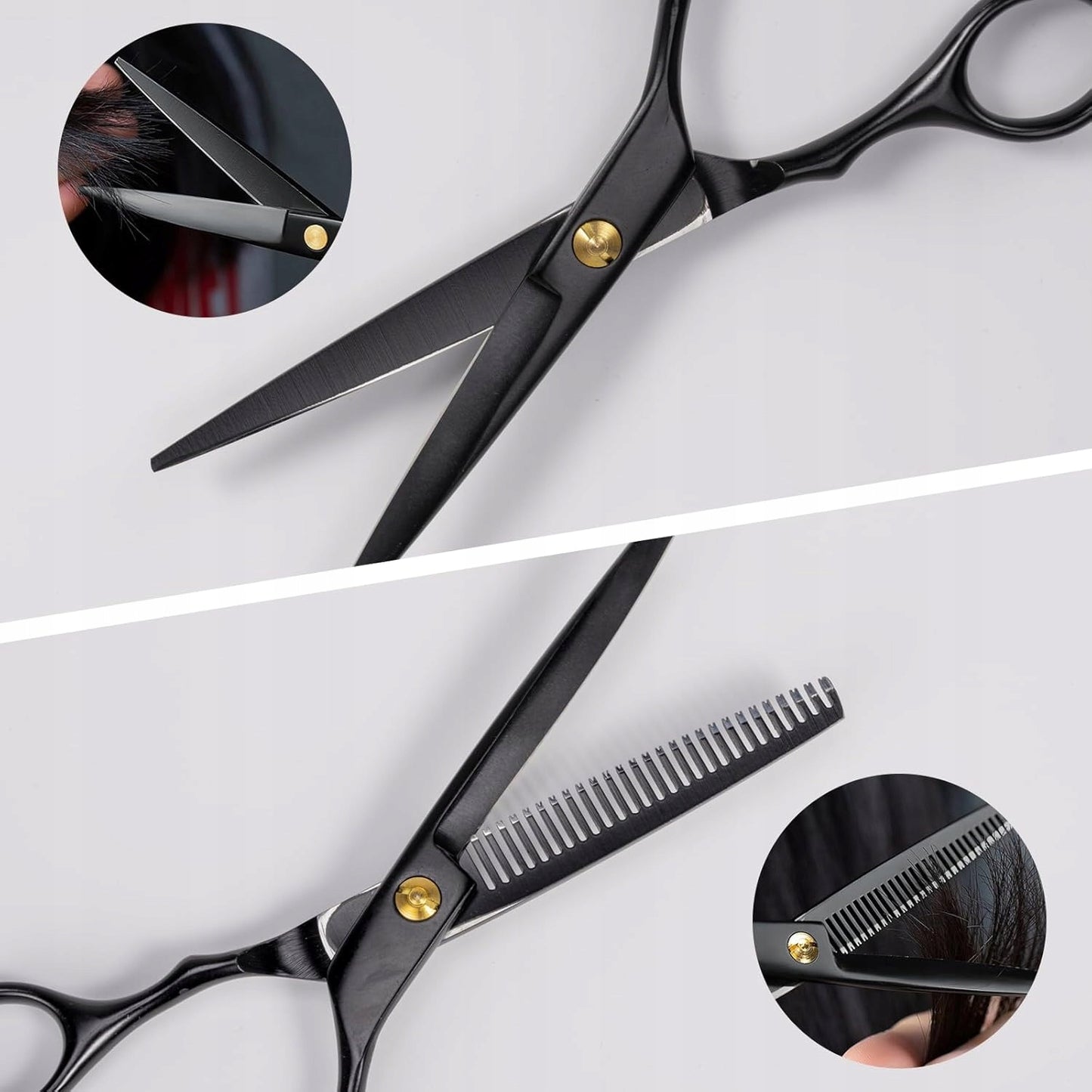 XXL kirpimo rinkinys profesionalios žirklės retinimo žirklės apsiaustas 9in1 komplektas