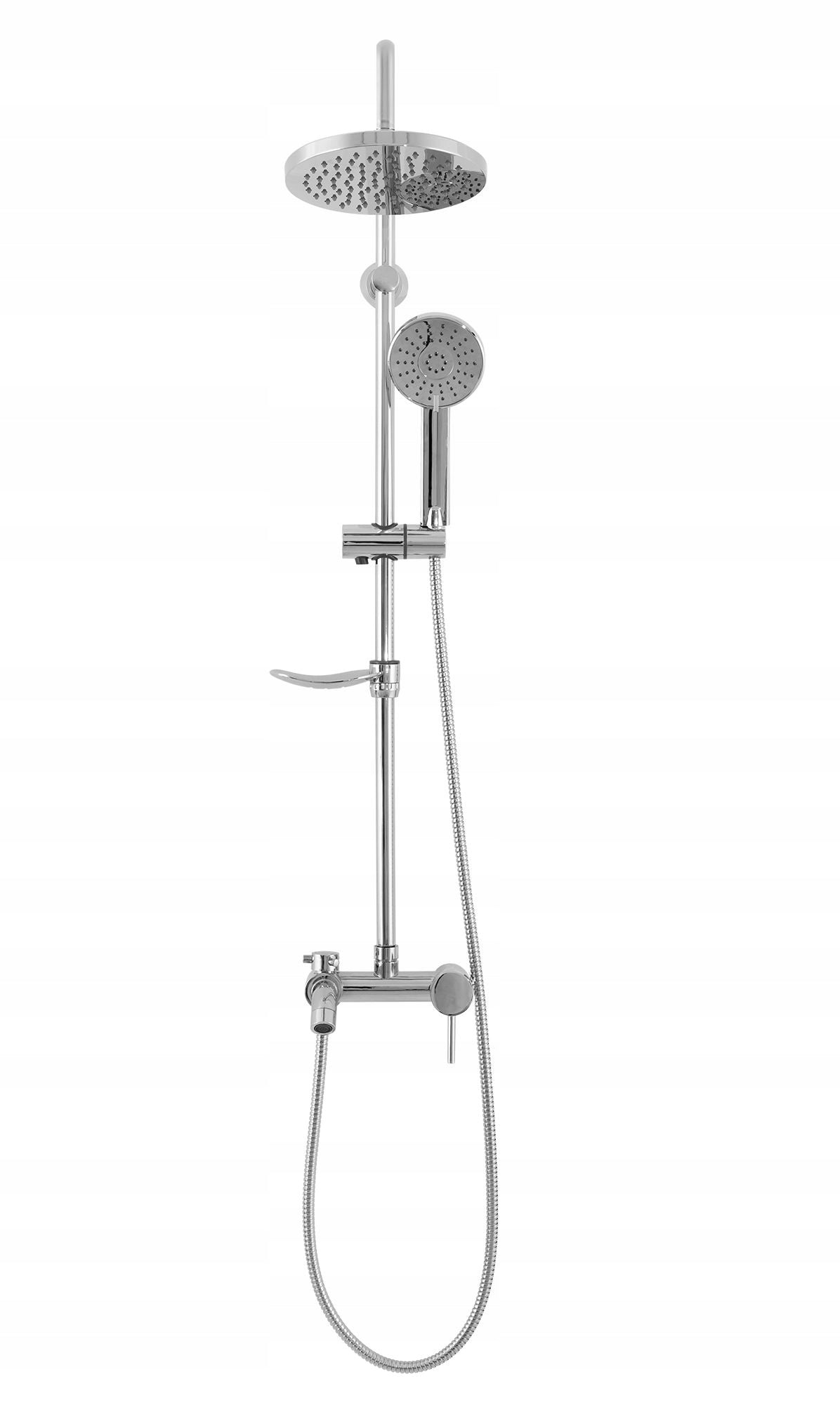 Dušo komplektas REA LUIS, chromas, montuojamas po tinku, su lietaus dušo galva