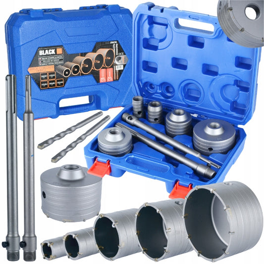 Komplektas grąžtų betonui SDS MAX SDS PLUS 9 vnt. BLACK TOOLS PREMIUM