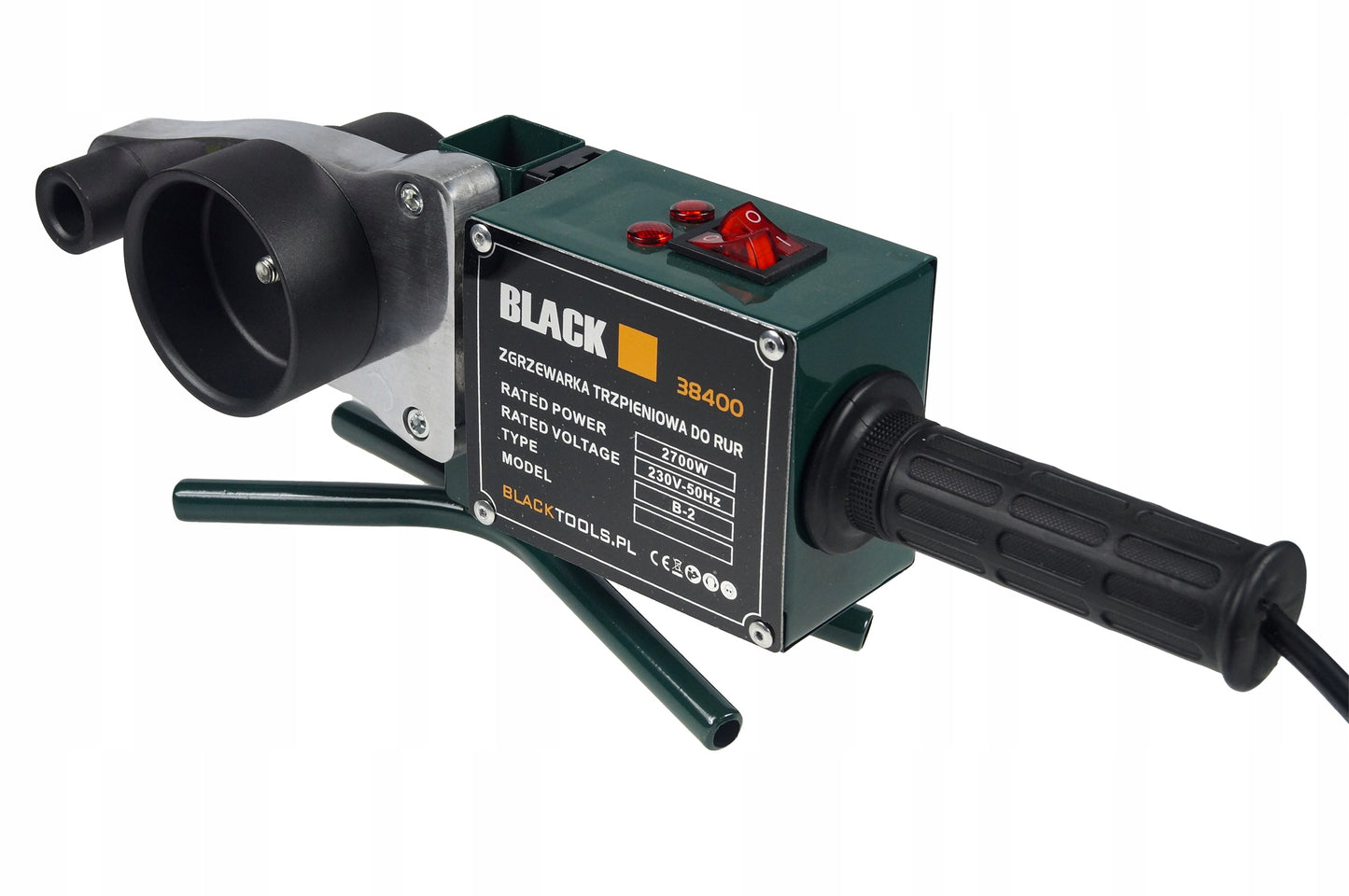 Vamzdžių suvirinimo aparatas PP PVC 1500W, antgaliai 16-63, 7 antgaliai BLACK