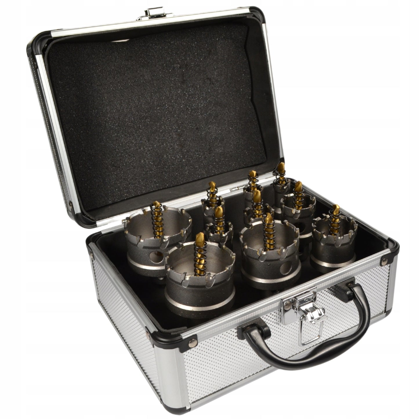 Smart Tools karbidinių skylamušių rinkinys metalui, 10 dalių, 16–53 mm, BLACK